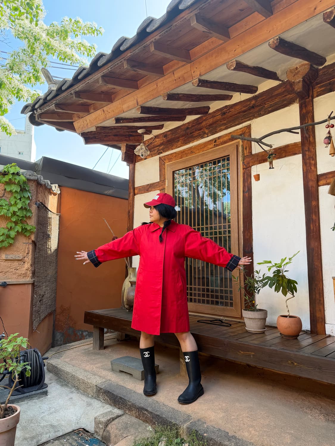 버버리 쨍한 레드 바바리 상품이미지1