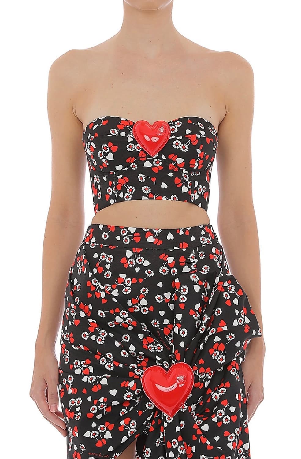 새상품)모스키노 하트 패턴 랩 스커트 상품이미지5