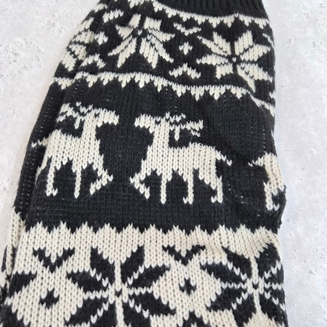 노르딕 눈꽃 사슴 패턴 니트 레그 워머 상품이미지3