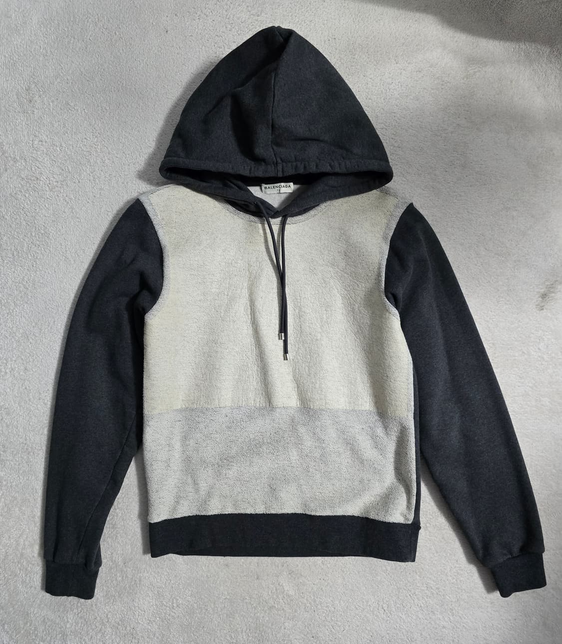 발렌시아가 Balenciaga 페이크 레더 테이핑 후드티셔츠 S사이즈 상품이미지1