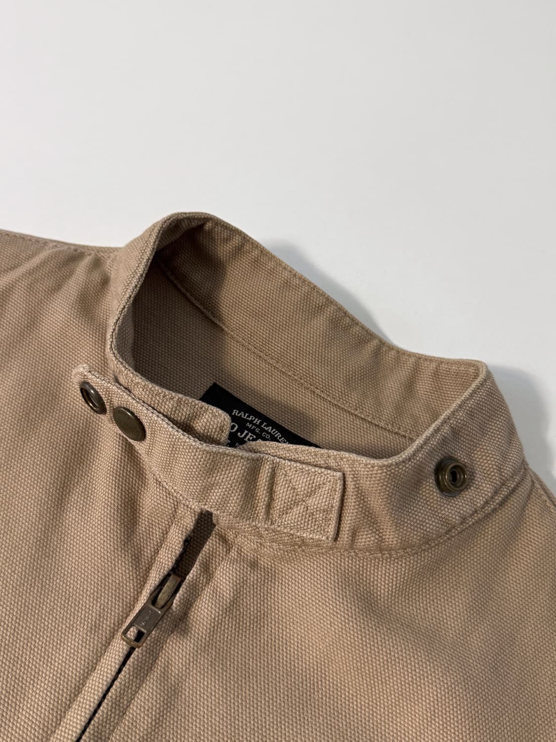 폴로 진스 캔버스 코튼 베이지 바이커 자켓   상품이미지4