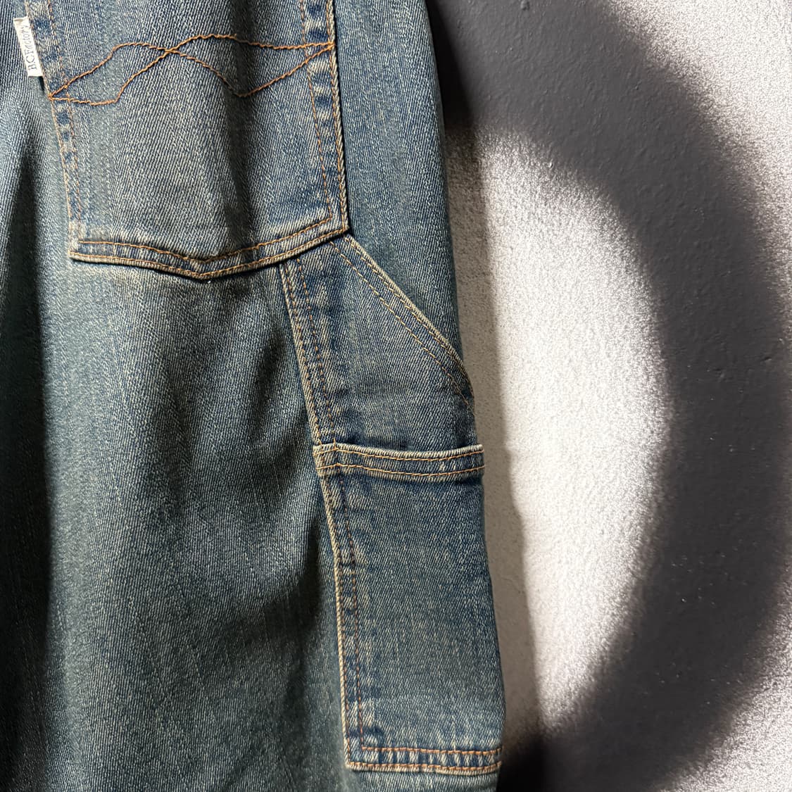 VTG 빈티지 샌드워싱 카펜터 워크 와이드 데님 팬츠 상품이미지5
