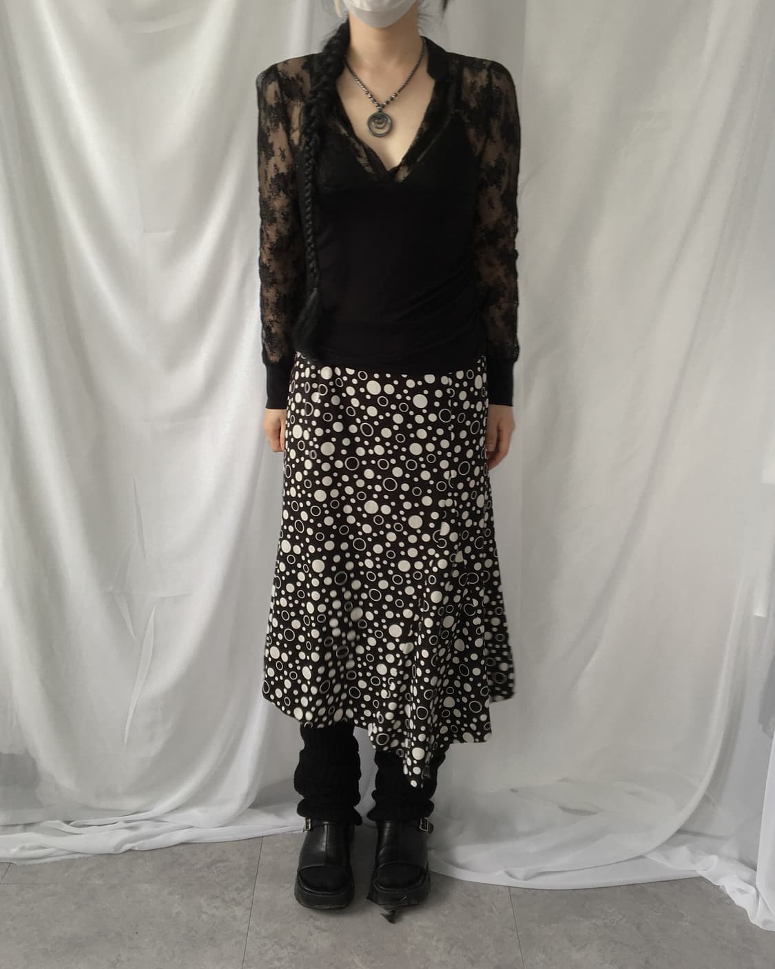 Lace layered sleeve 상품이미지1