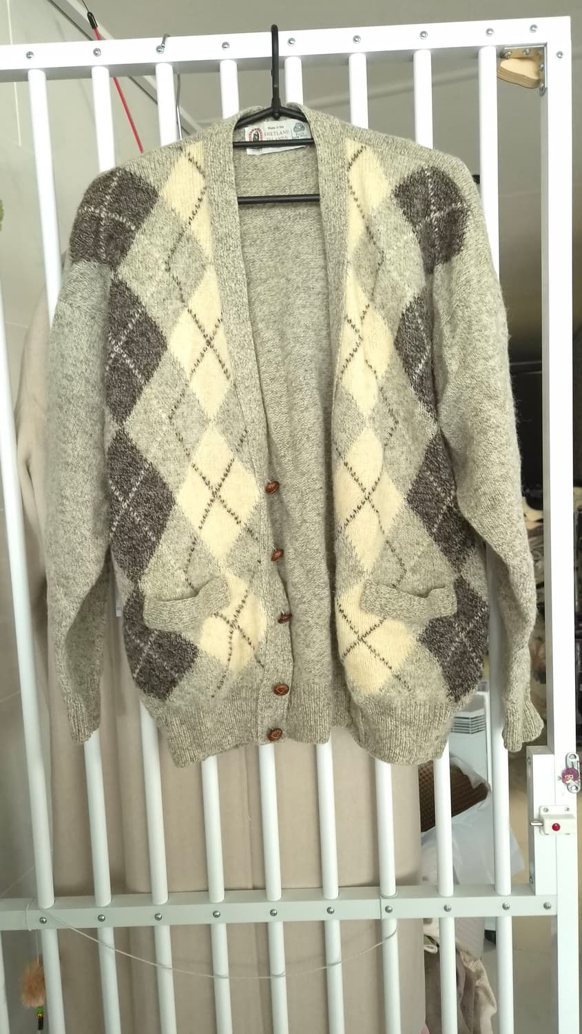 영국브랜드  아가일 니트 가디건 상품이미지1