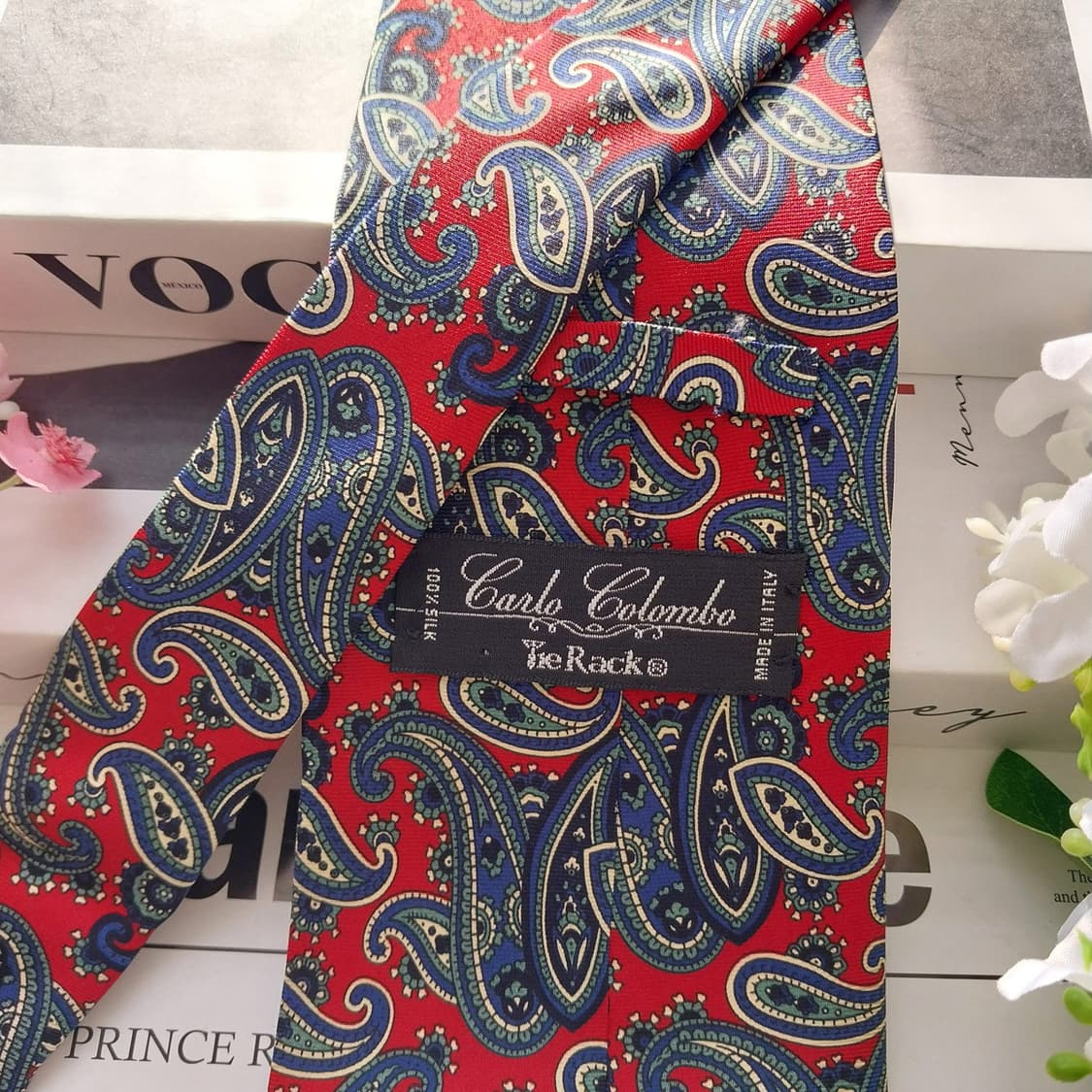 카를로 콜롬보 실크 레드 페이즐리 넥타이 10cm A+등급 K1713
 상품이미지7