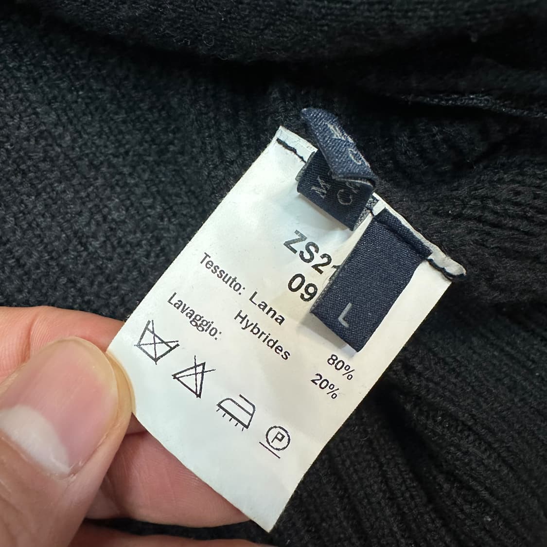 제냐스포츠 레더패치 니트 집업 상품이미지5