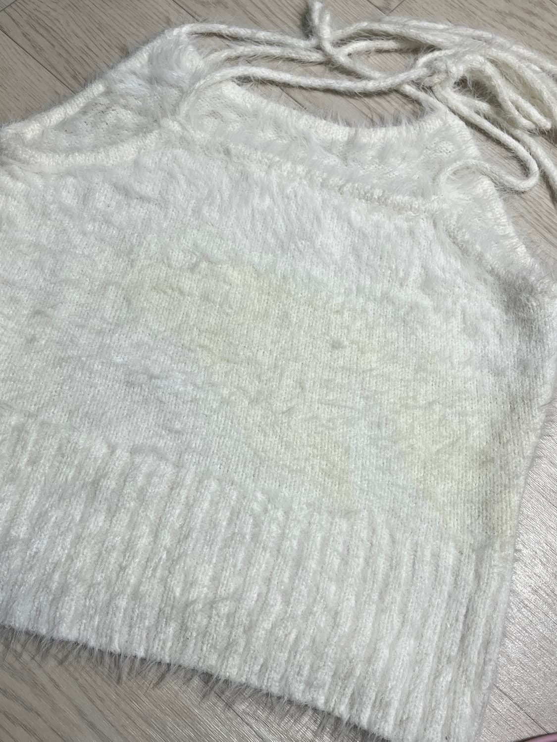 White Angora Layered Top 상품이미지4