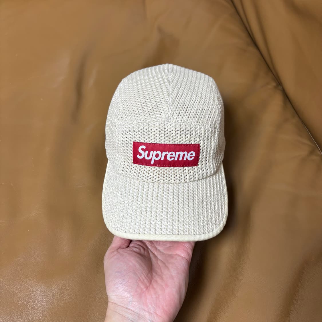 Supreme 슈프림 스트링 메쉬 네츄럴 캠프캡 모자 (Natural) 상품이미지2