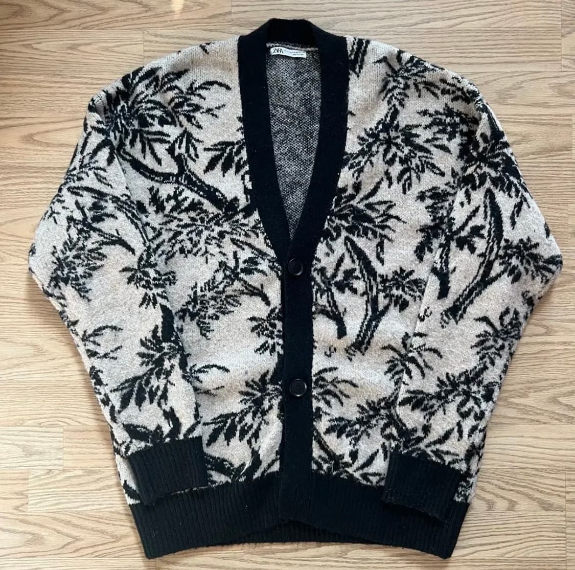 [ZARA] 자라 패턴 니트 가디건 상품이미지1