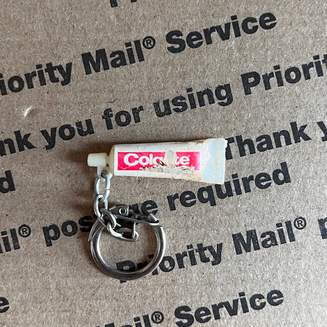 90s vtg Colgate Toothpaste Keyring 상품이미지2