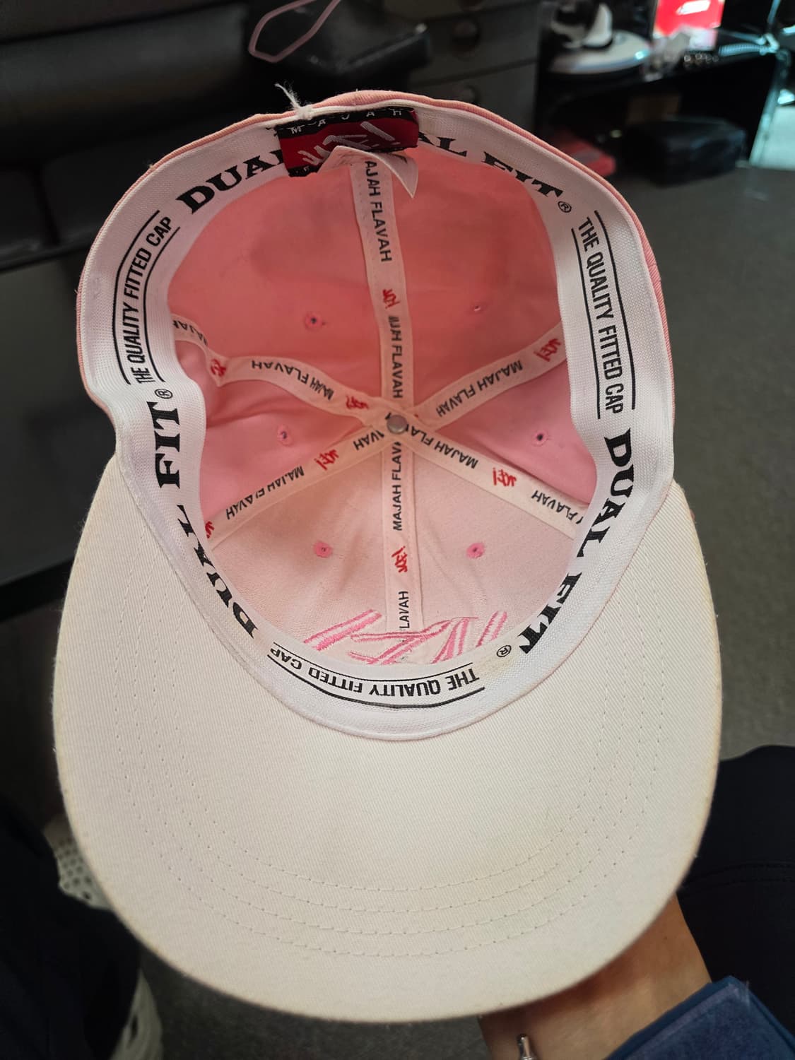 마자플라바 y2k 자수로고 핑크볼캡 상품이미지6