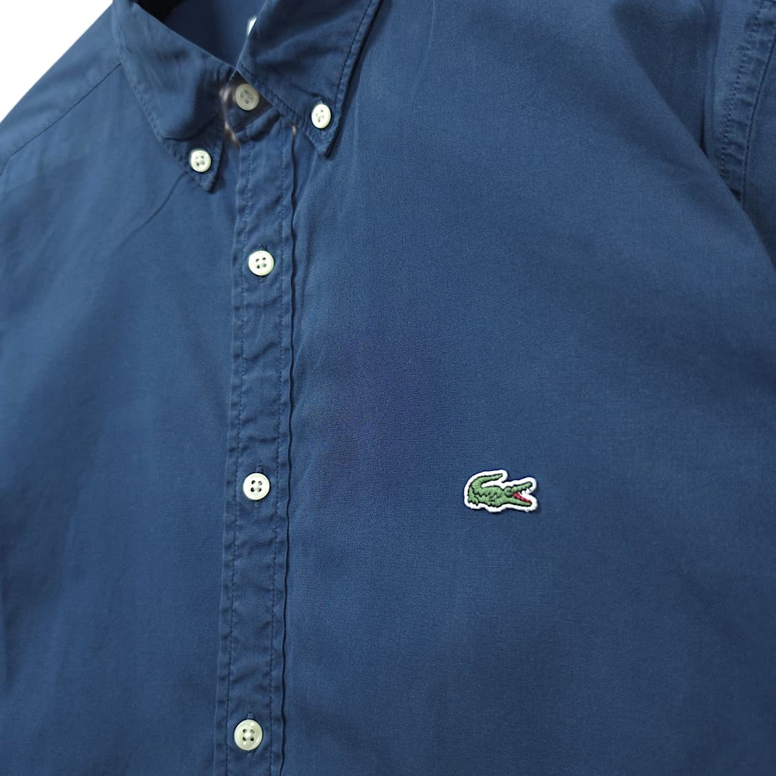 [100] 라코스테 네이비 솔리드 코튼 긴팔셔츠 상품이미지7