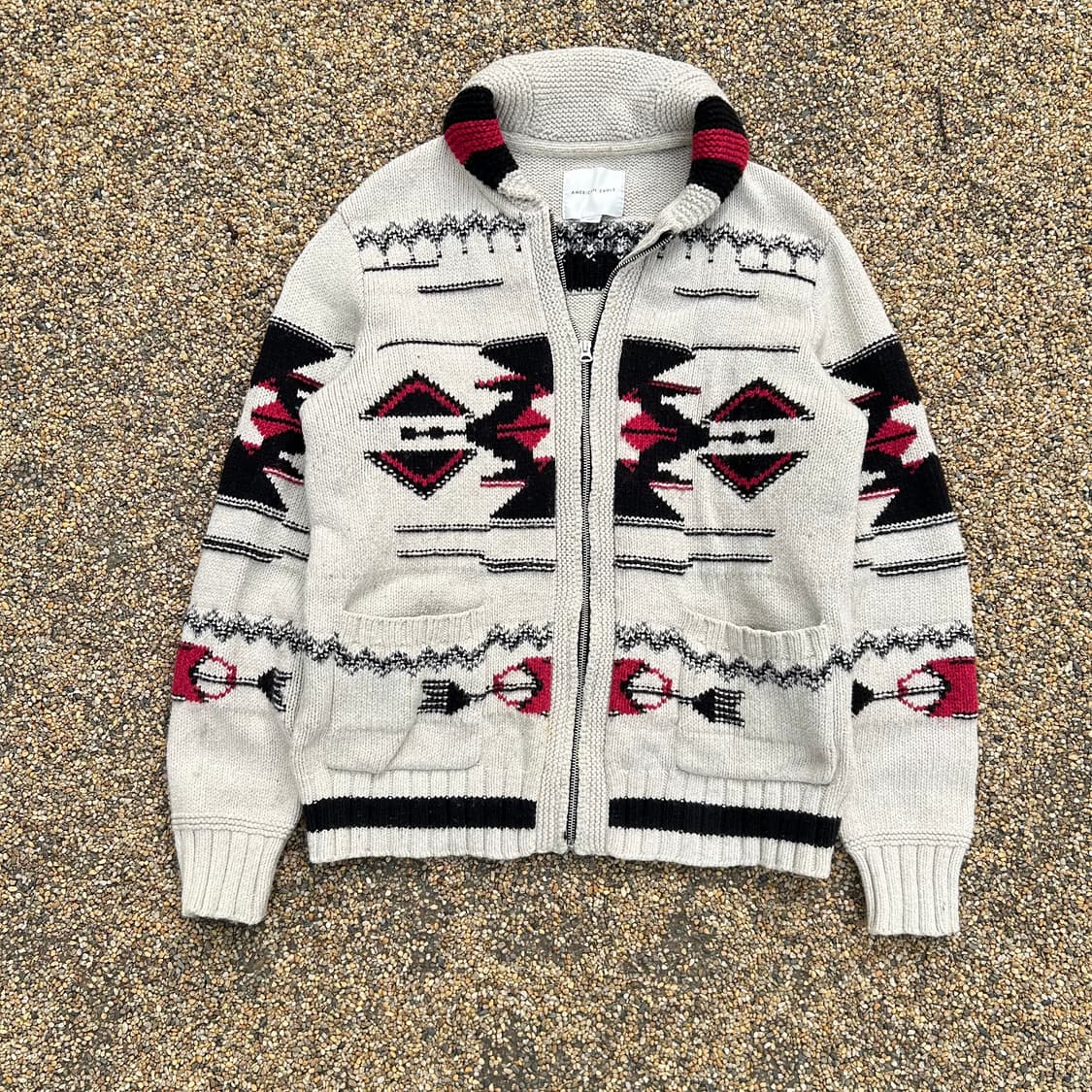 아메리칸 이글 나바호 패턴 니트 집업 상품이미지1