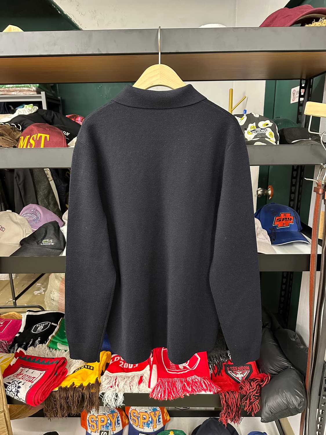 COS) 코스 네이비 무지 카라 니트 M 상품이미지4