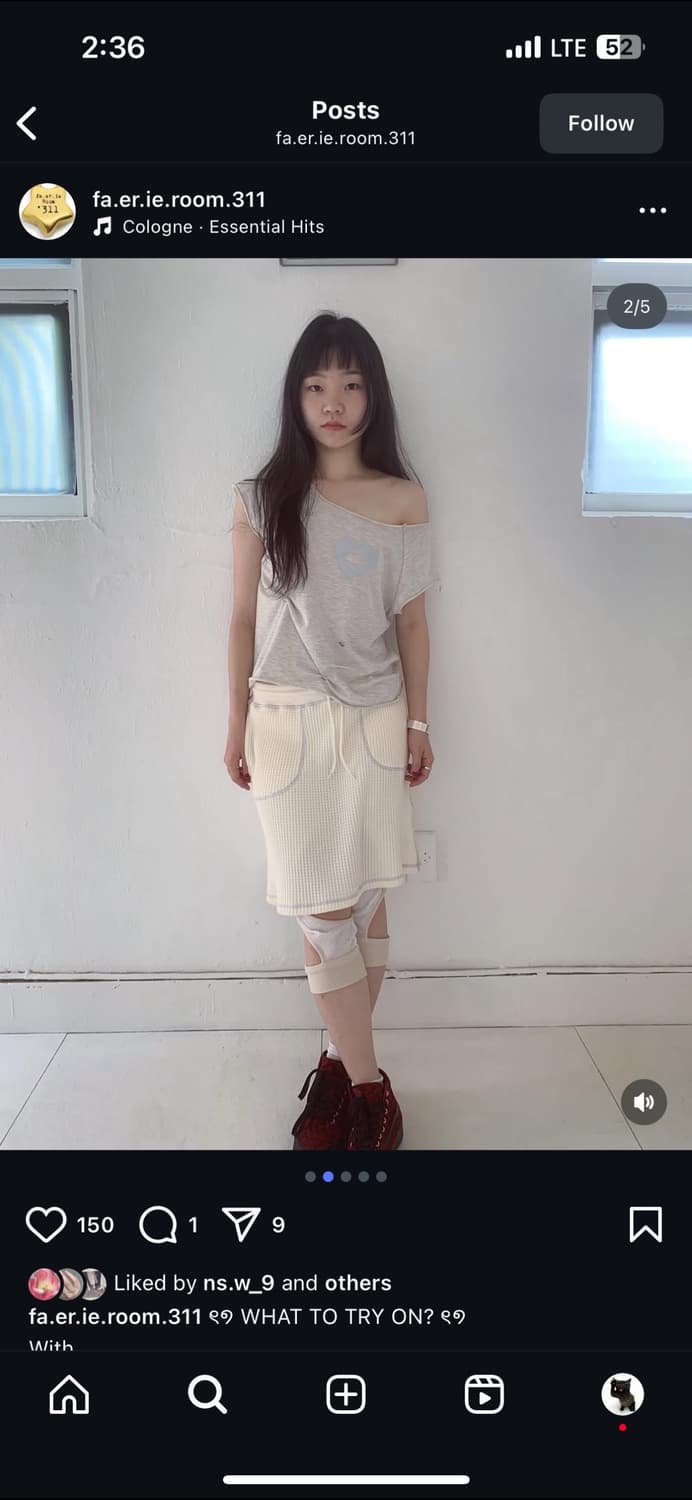 샵페어리 와플 스커트 크림  상품이미지2