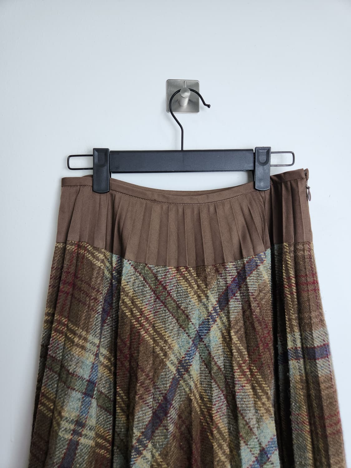 체크 플리츠 울 스커트 상품이미지8