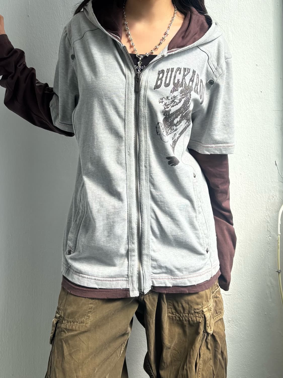 Buckaroo Graphic Layered Hood Zip-Up 상품이미지2