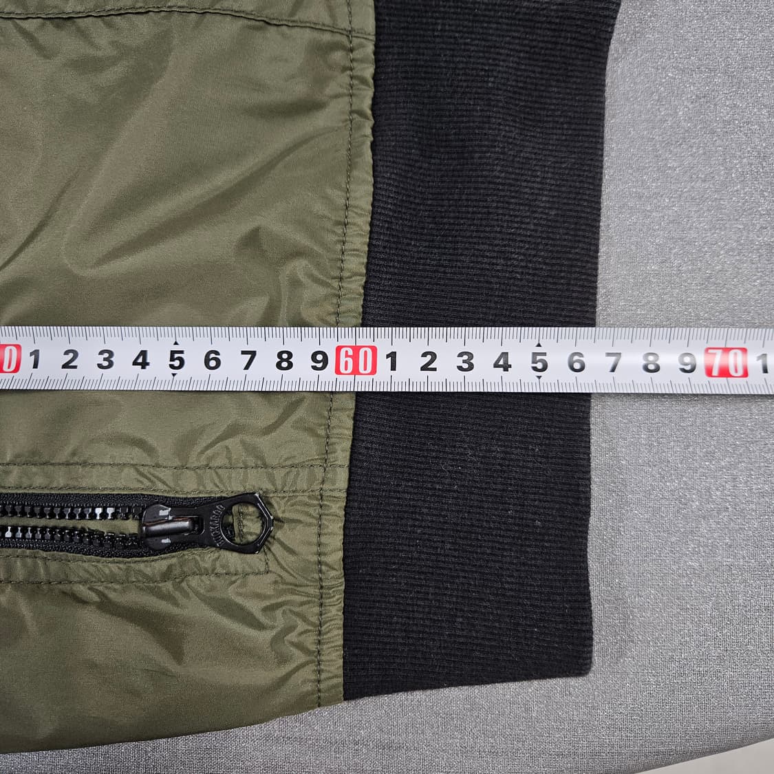 L 100 버커루 Y2K 바이커 바람막이 자켓 카키 상품이미지7