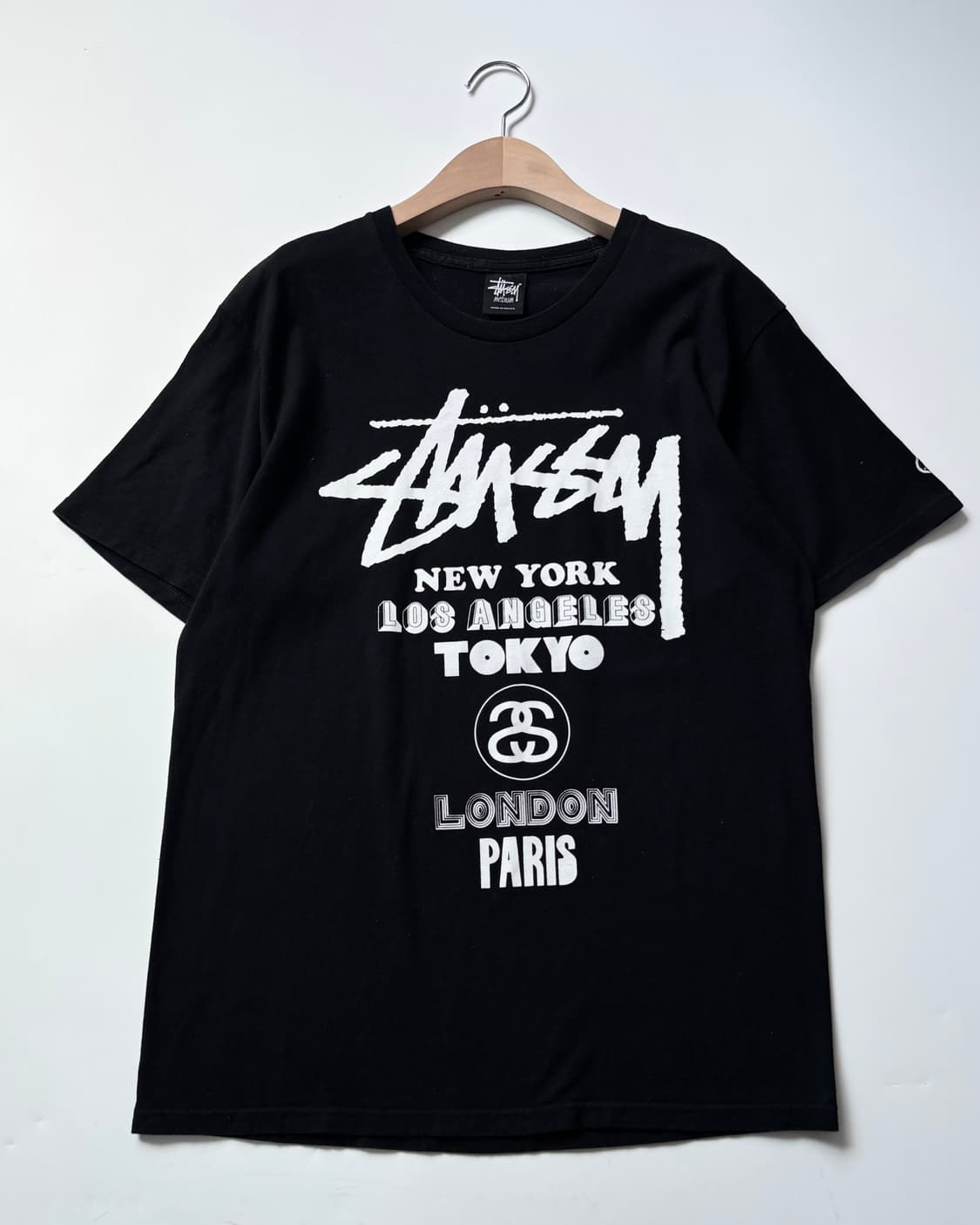 Stussy 스투시 블랙 월드투어 티셔츠 상품이미지4