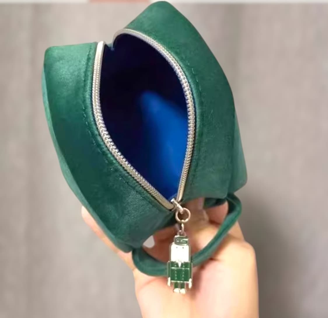 라메르 LA MER 그린 벨벳 손잡이 미니 파우치 (새제품) 상품이미지5
