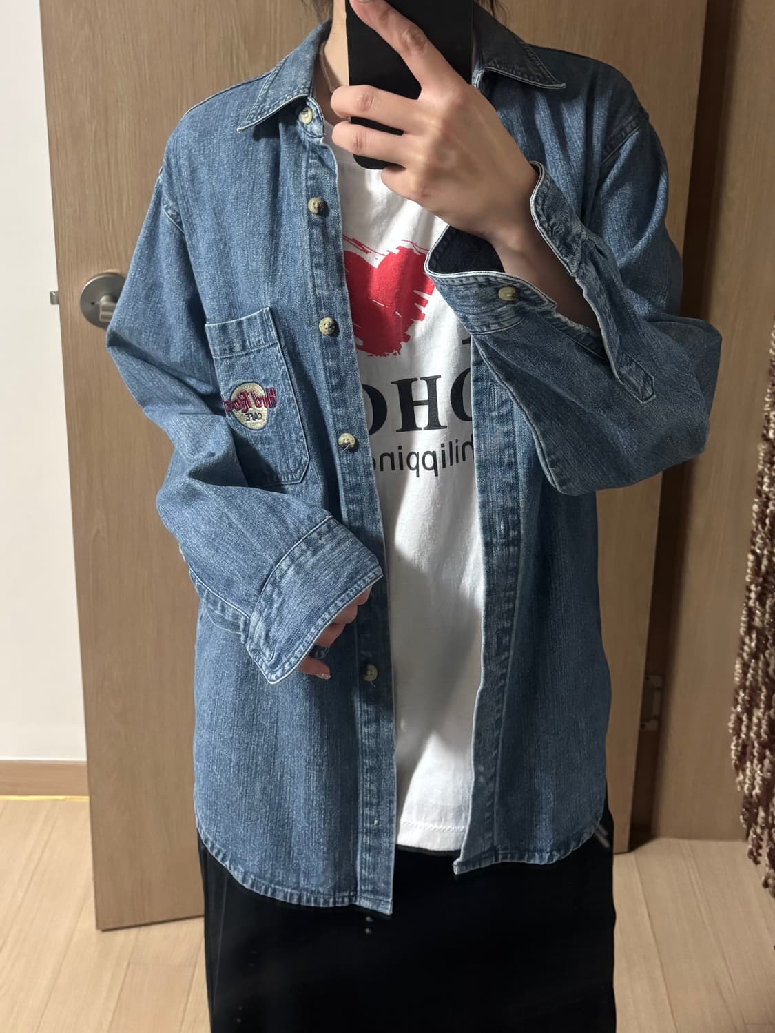 하드락 카페 데님 셔츠 자켓 상품이미지1