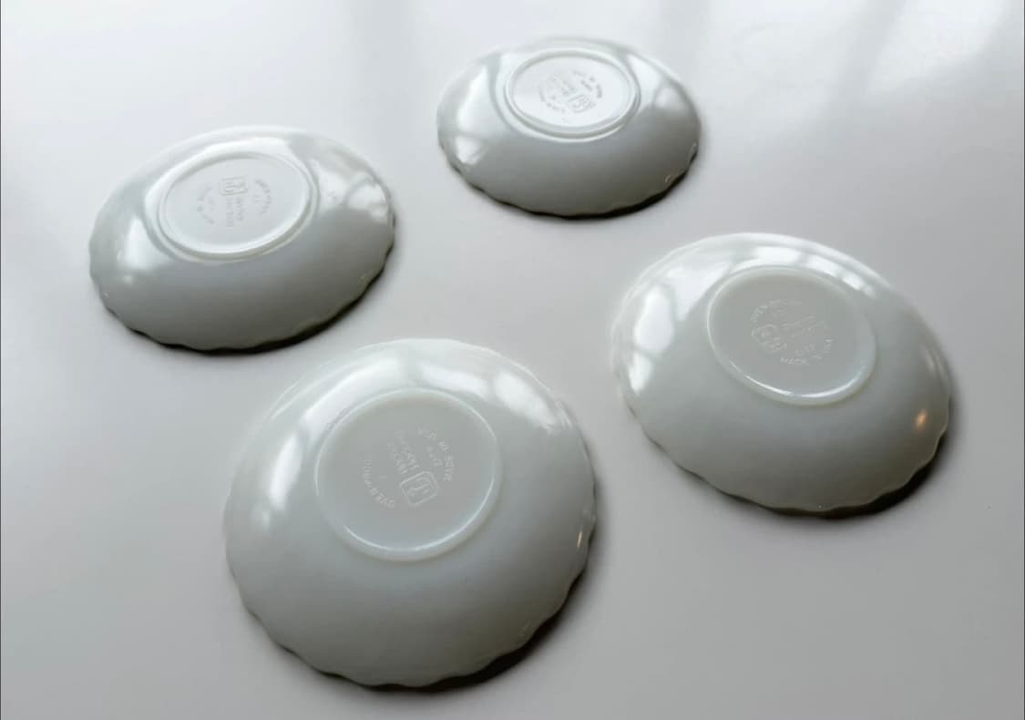 앵커호킹 밀크글라스 빈티지 소서 4p 일괄 (u.s.a) 상품이미지6