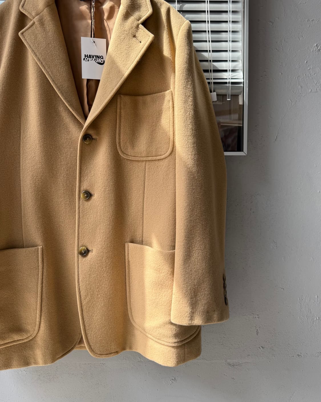 Polo Ralph Lauren 80-90s 베이지 캐시미어 블레이저 상품이미지2