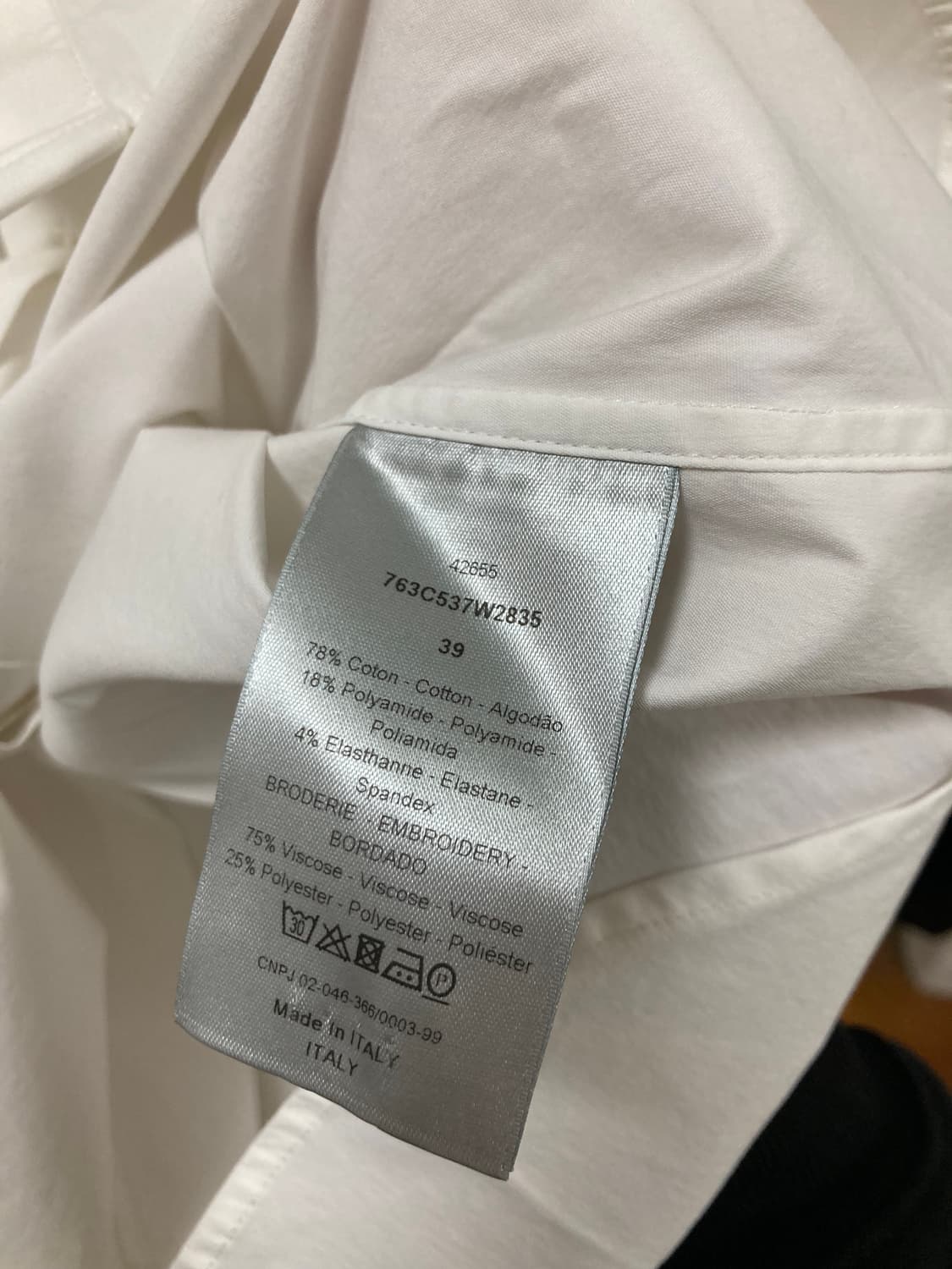 크리스찬 디올(Christian Dior) 카라 자수 롱슬리브 셔츠 상품이미지4
