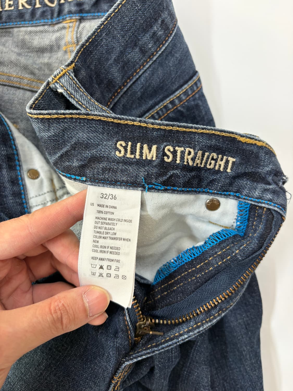 아메리칸이글 슬림 스트레이트 데님 팬츠 (32x36) 상품이미지3