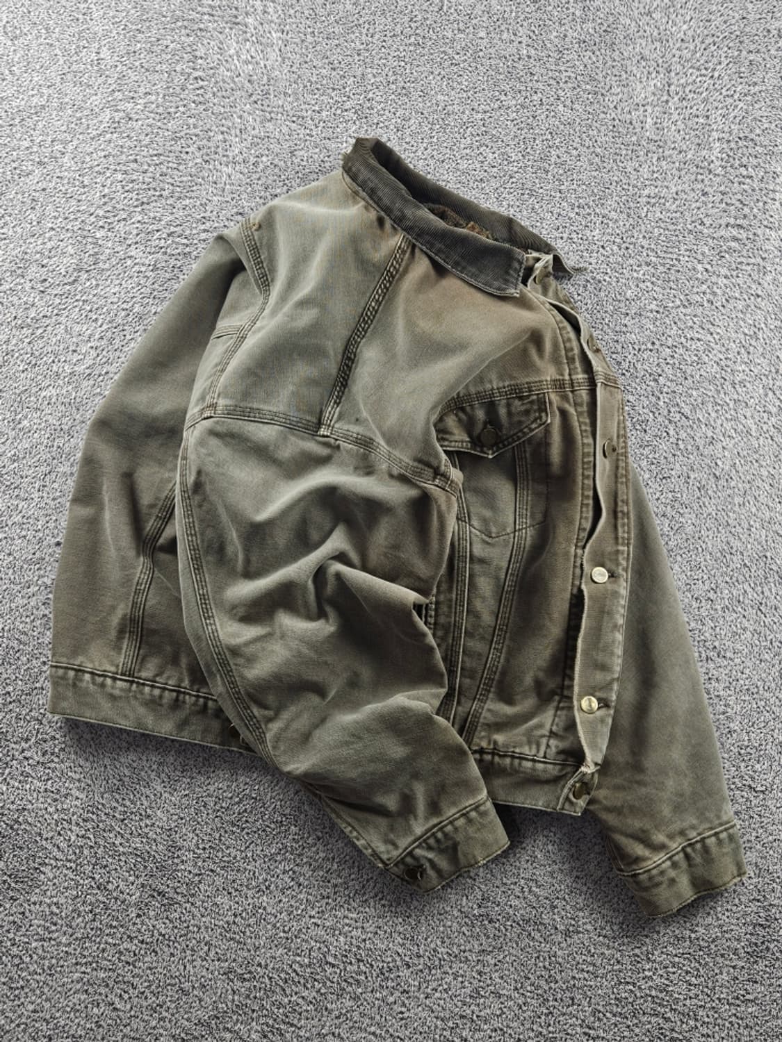 8~90's USA 칼하트J100덕캔버스 트러커 자켓 (XL)/10920 상품이미지4