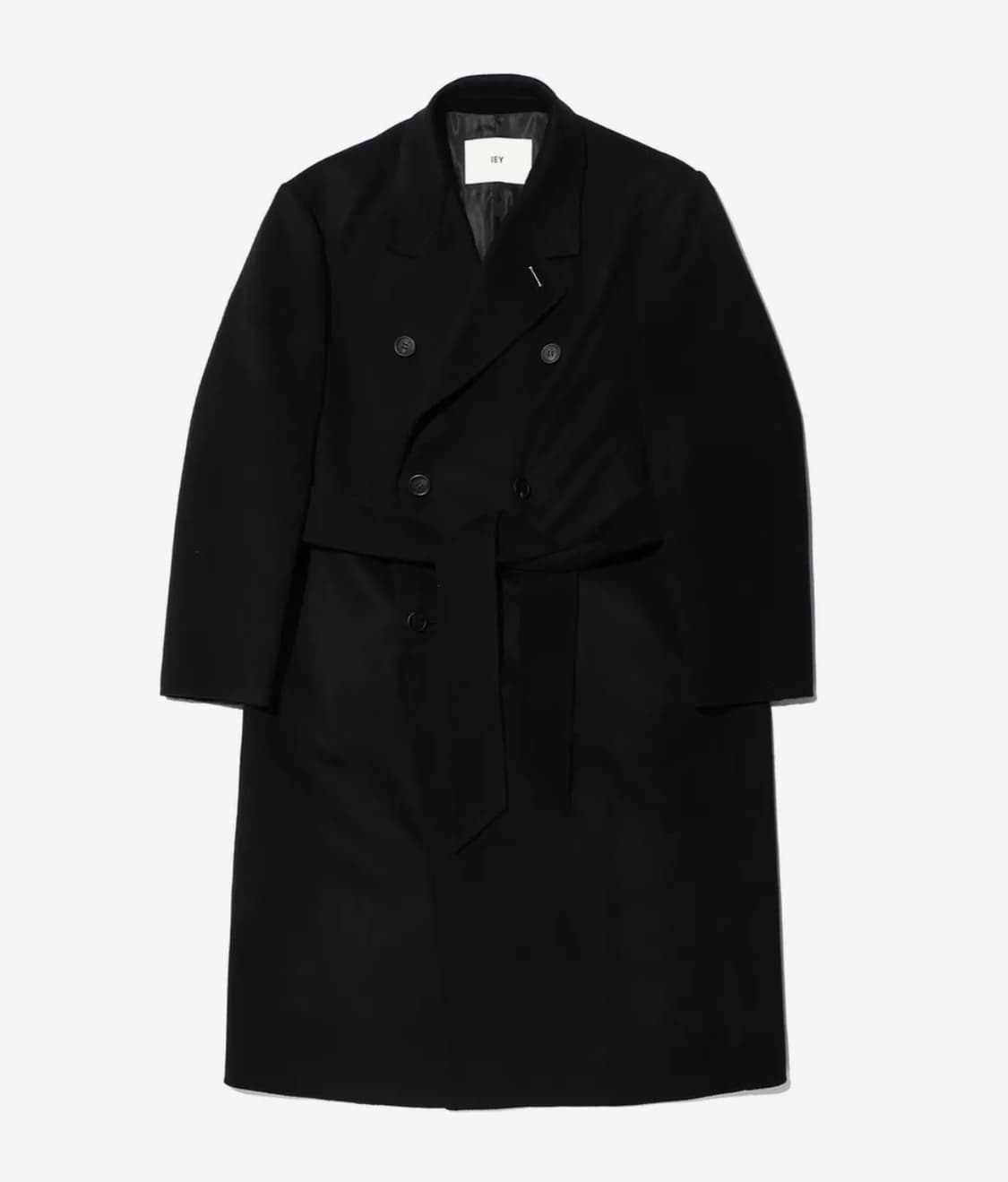 IEY HANDMADE DOUBLE COAT Black 상품이미지1