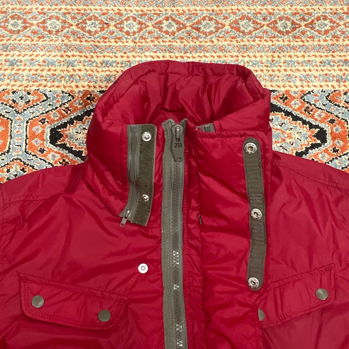 디젤 레드 폴리 나일론 포켓 점퍼 남성M 상품이미지3