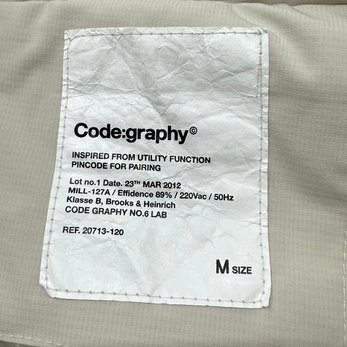 [정품/M] 코드그라피 배색 바람막이 자켓 b14 상품이미지5