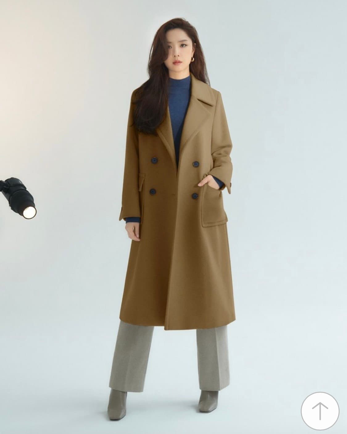 폴앤조 캐시미어 울 블렌딩 더블 롱코트 상품이미지1