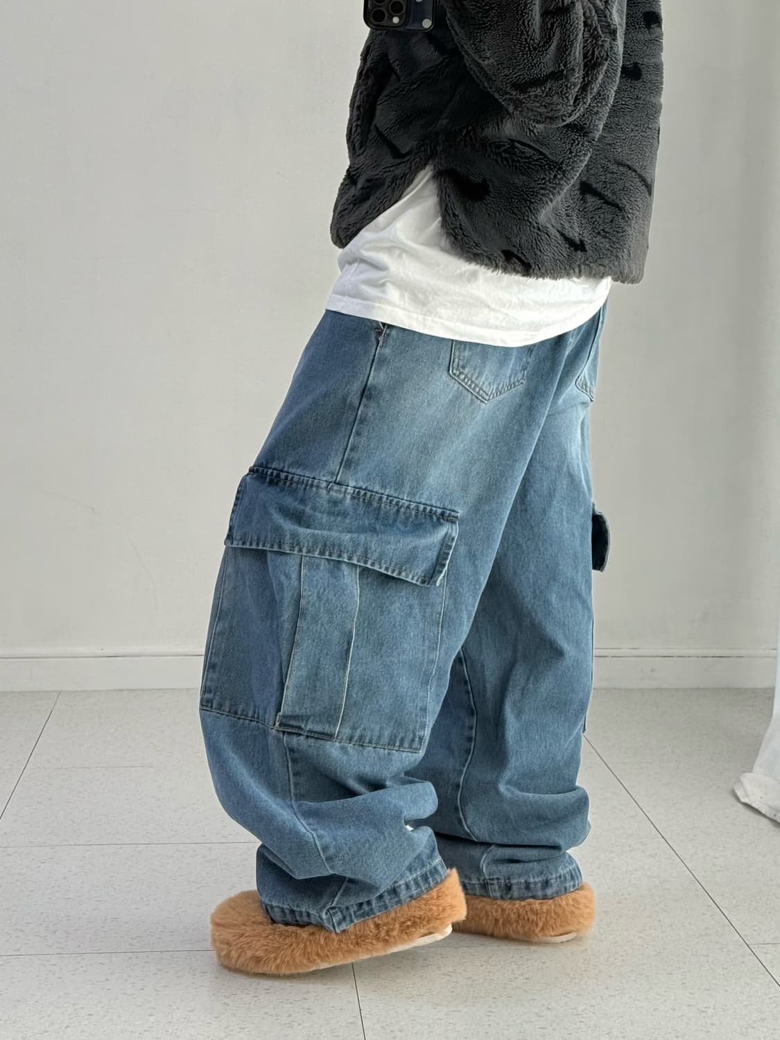 빈티지 데님 카고팬츠 상품이미지3