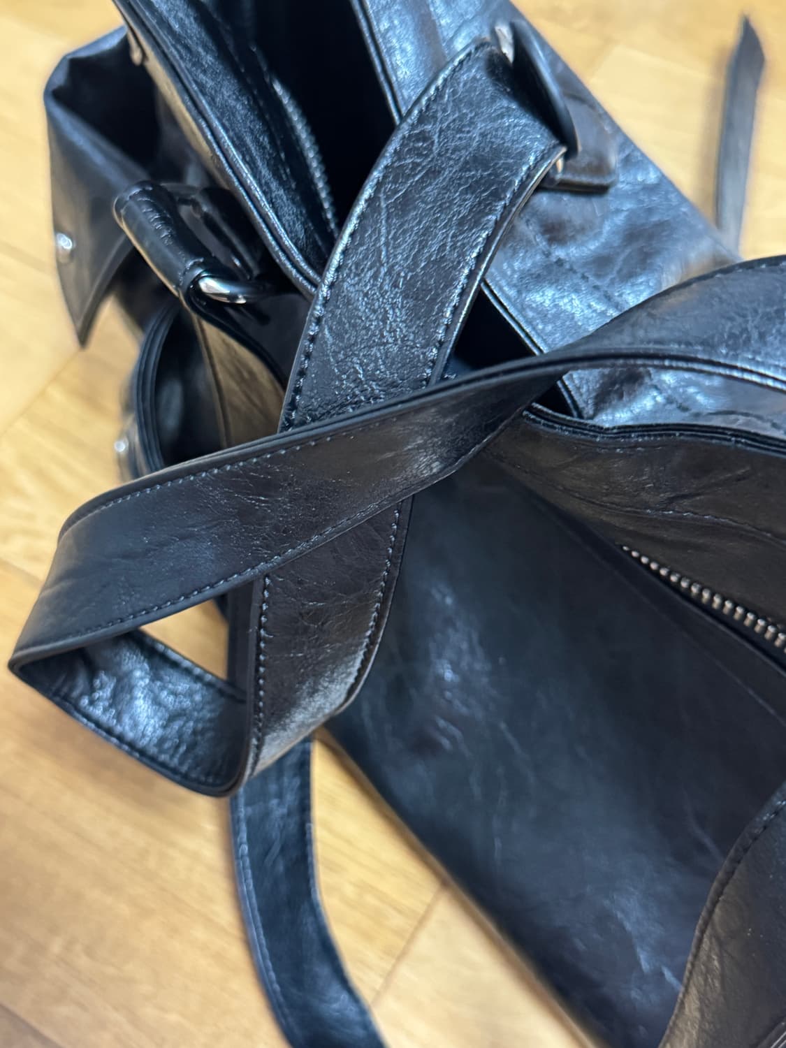 다이닛 스터드 포켓 빅백 블랙 상품이미지6