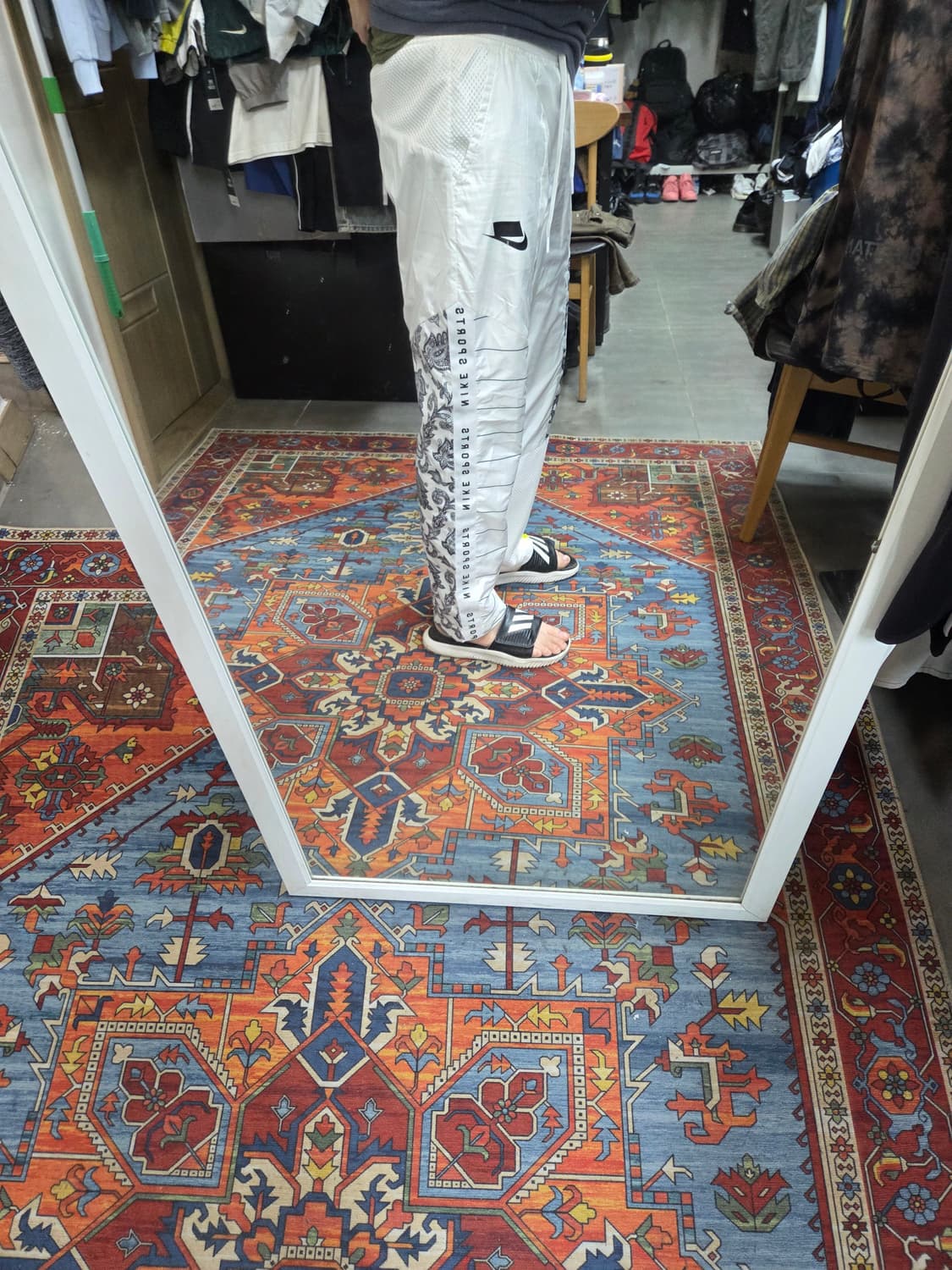 나이키 반다나 페이즐리 사이드버튼 믹스드 우븐 트랙팬츠 L 상품이미지9