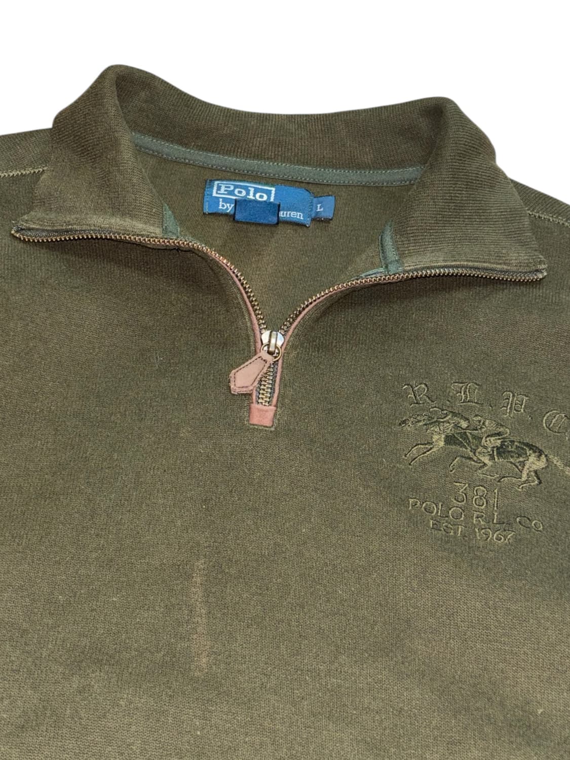 폴로 랄프로렌 하프 집업 자수 로고 니트 상품이미지6