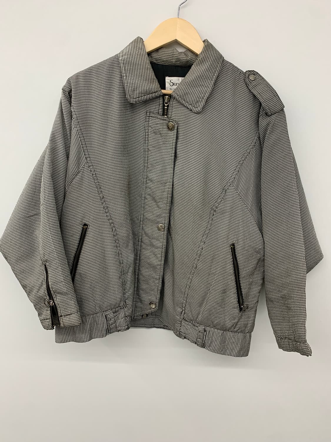 재패니즈 체크 봄버 상품이미지3