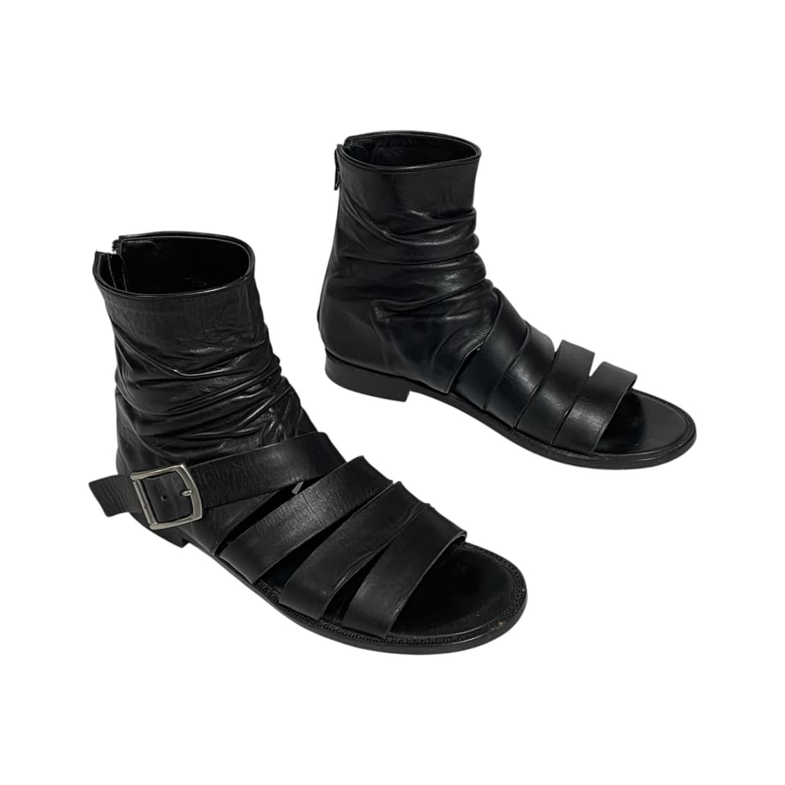 요지 야마모토 와이즈 드레이프 플랫부츠 샌들 상품이미지2