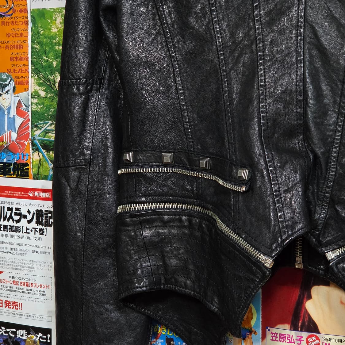 빈티지 리얼레더 헤체주의 펑크 라이더 자켓 상품이미지8