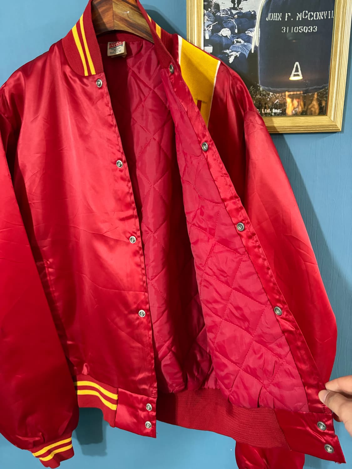 80-90‘s USMC Soffee varsity Jacket. 상품이미지8