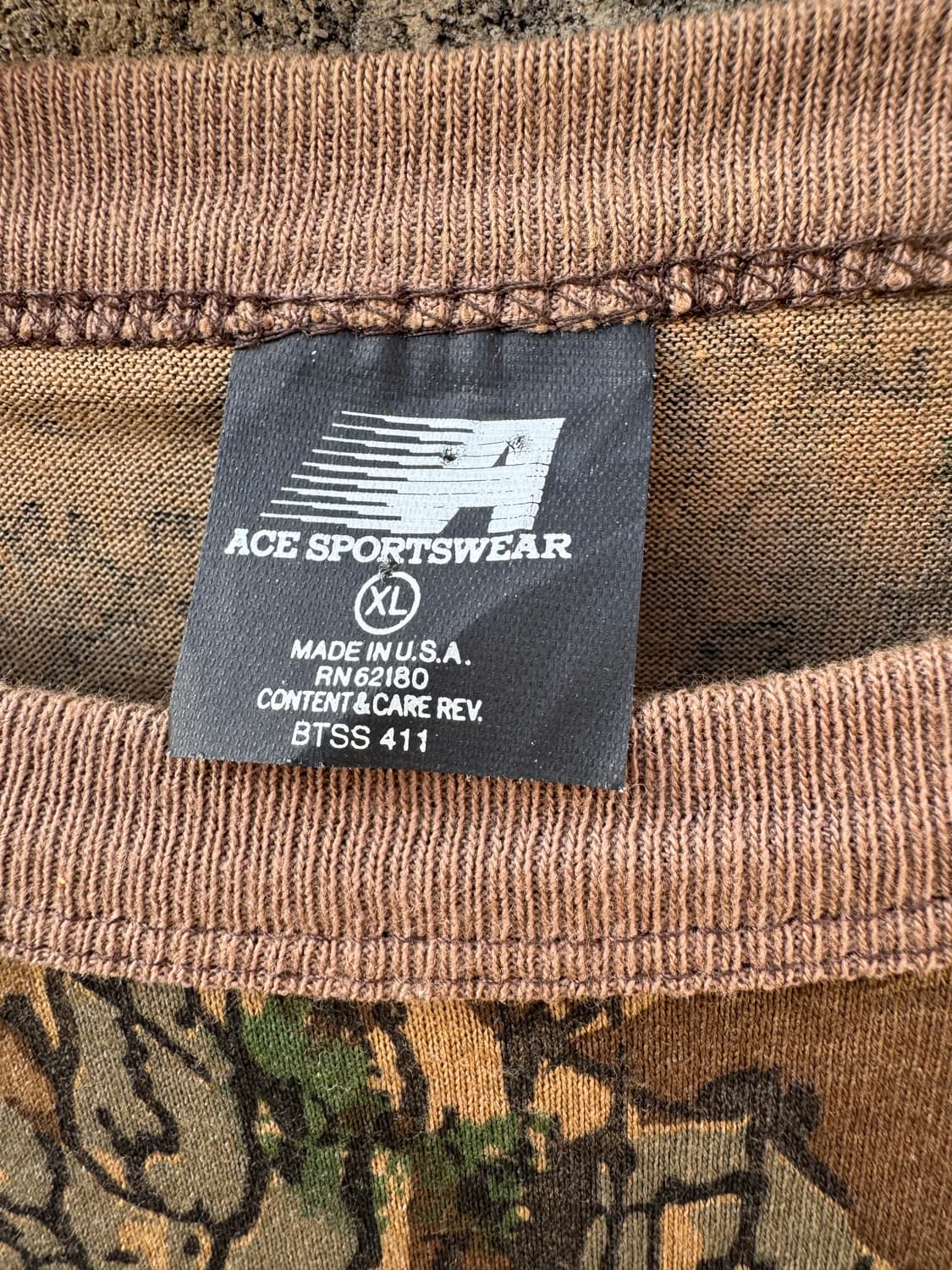90s ace usa 빈티지 리얼트리 싱글스티치 반팔 티셔츠 xl 상품이미지4