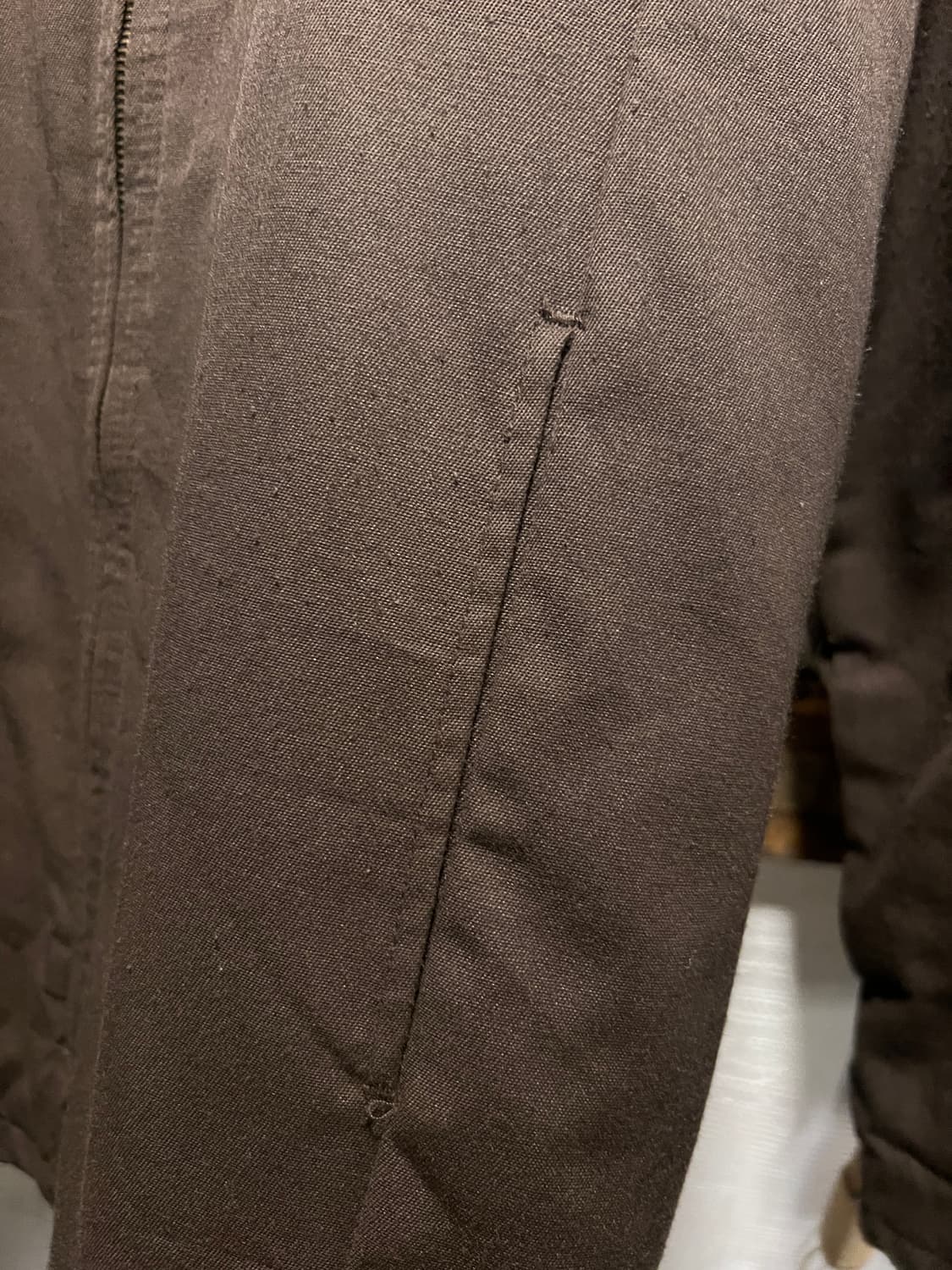 [M]90's Made in USA 허쉬 팩토리 브라운 워크자켓 상품이미지6