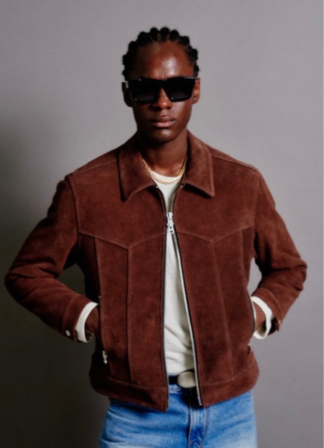 L) 토니웩 21fw 웨스턴 스웨이드 자켓 브라운 상품이미지1