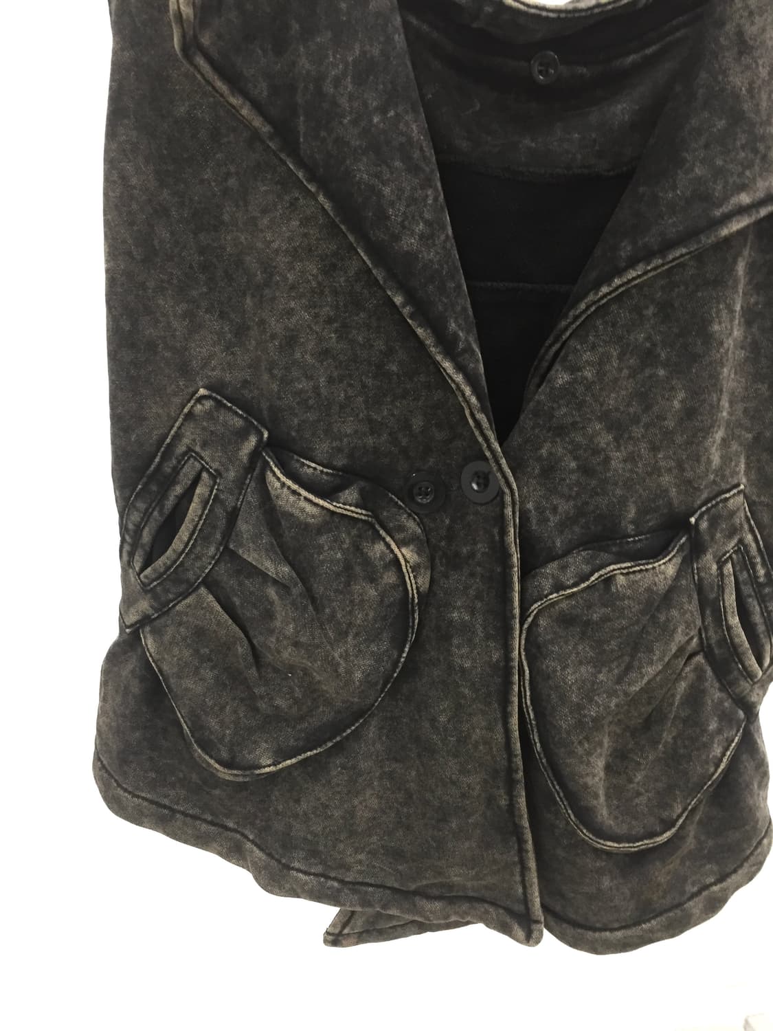 Big hood dusty charcoal cargo sleeveless 상품이미지5