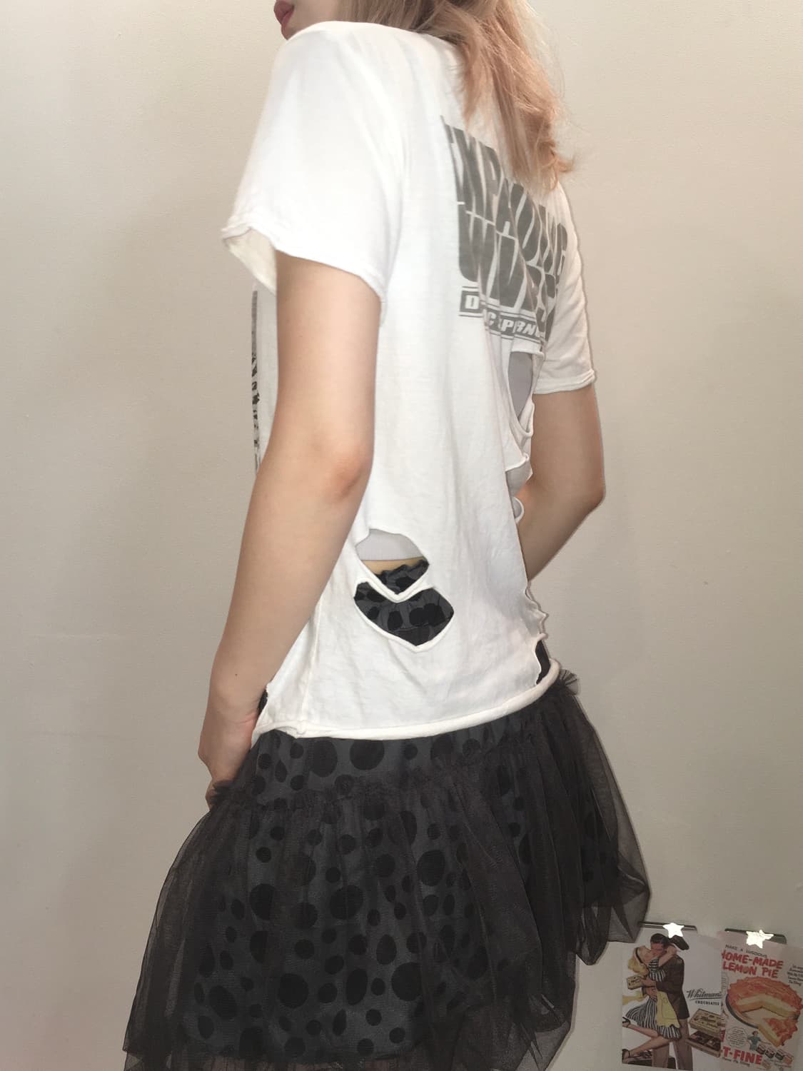 jpn vintage punk glitter half t shirt 상품이미지4