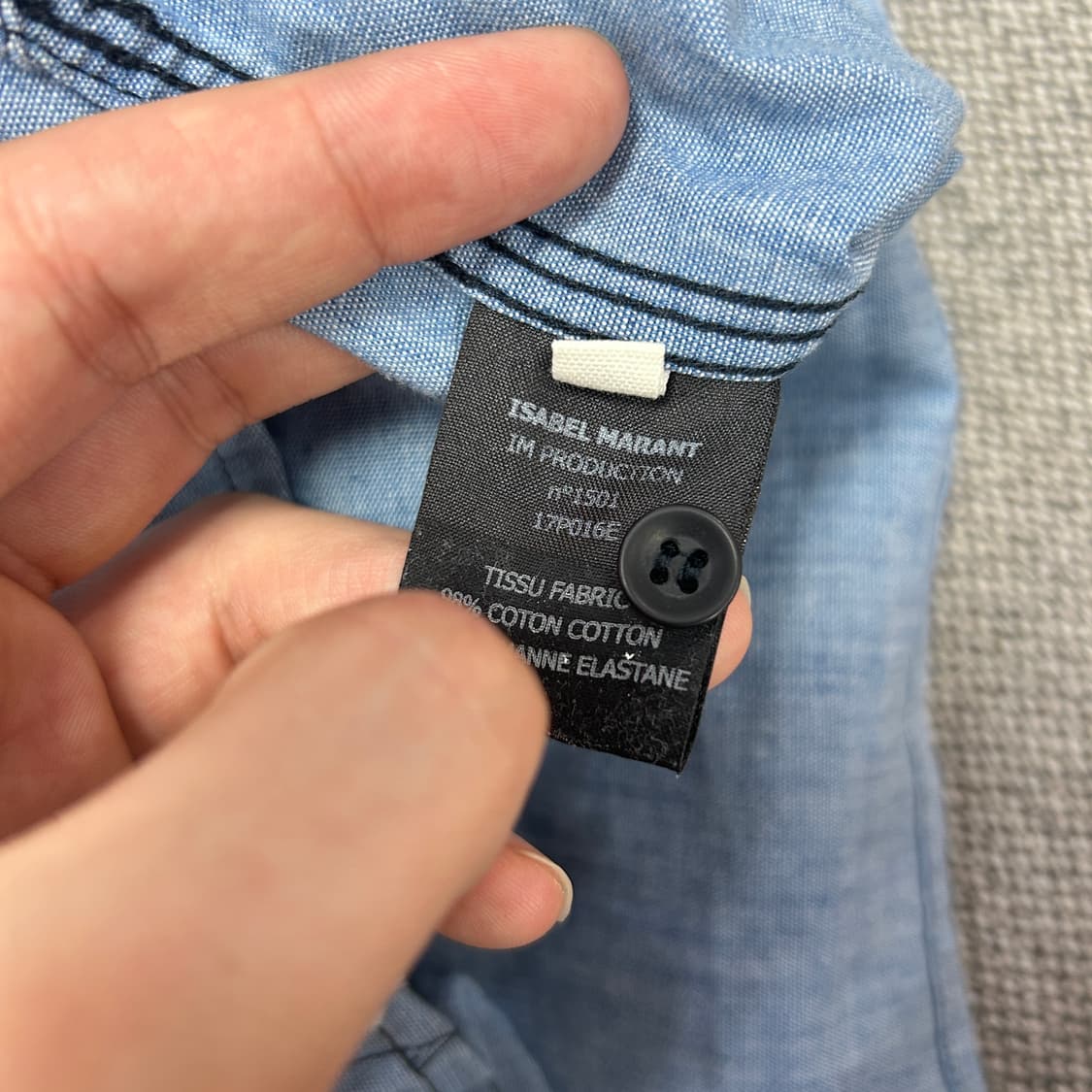 이자벨마랑 우먼스 셔링 데님셔츠(36) 상품이미지3