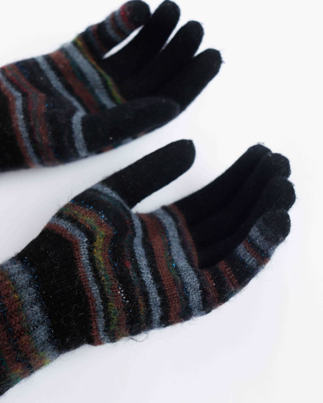 [Vivienne Westwood] 울 니트 장갑(Black&Brown) 상품이미지5