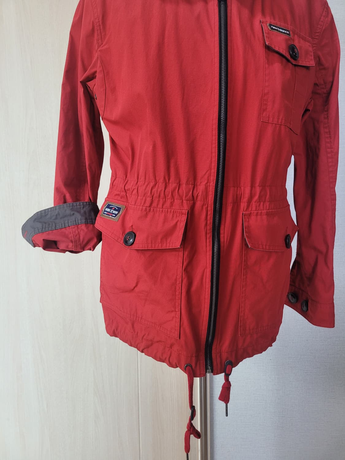 뉴발란스 NewBalance 야상 후드 바람막이 100 레드 상품이미지3